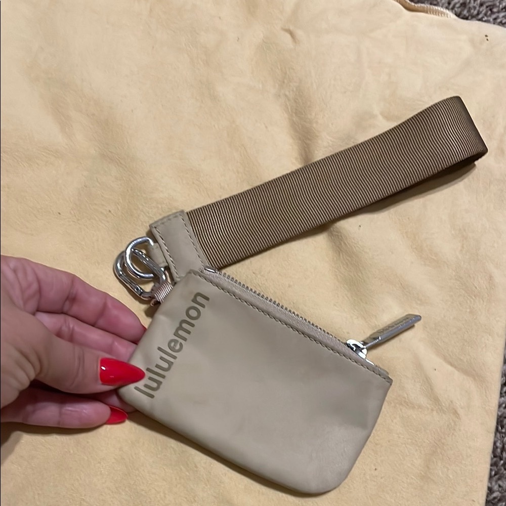 lululemon athletica Tan Wristlet Keychain